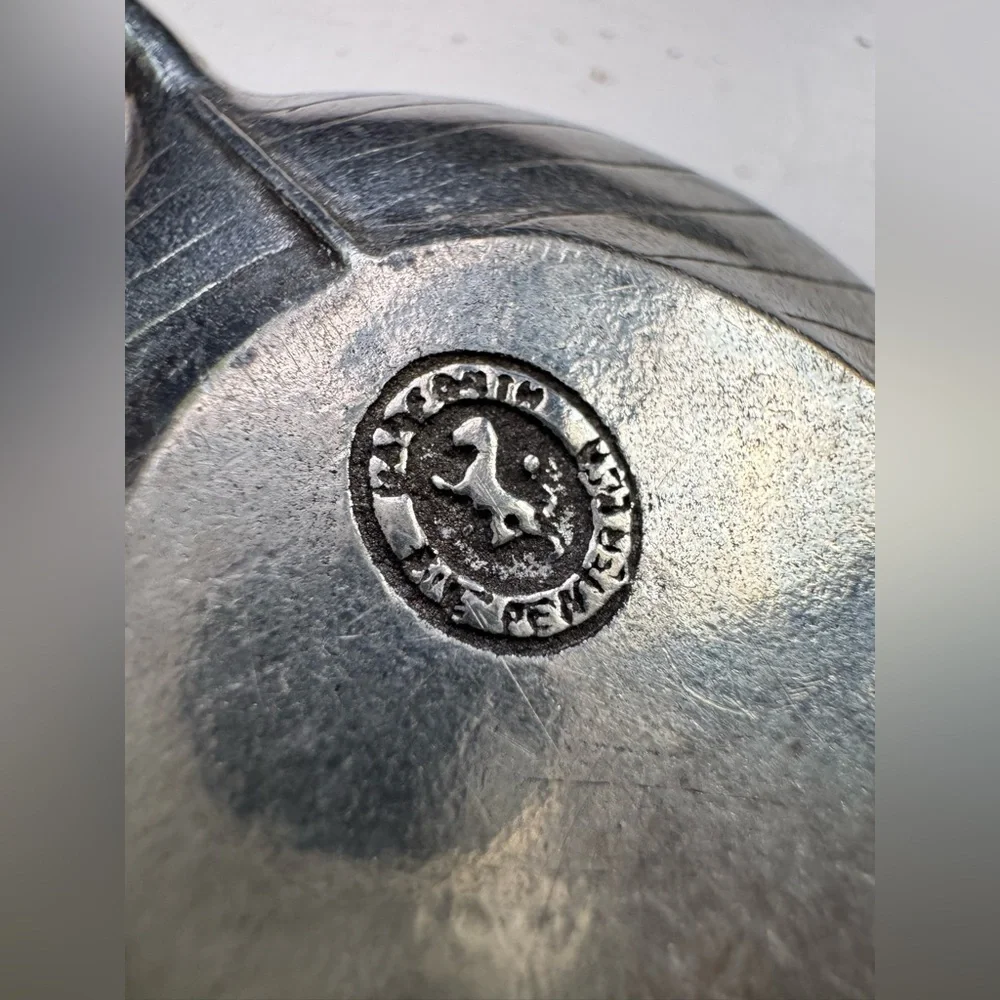 Danforth Pewter Leaf Candle Holder
